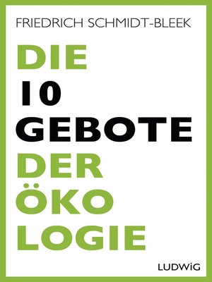cover image of Die 10 Gebote der Ökologie